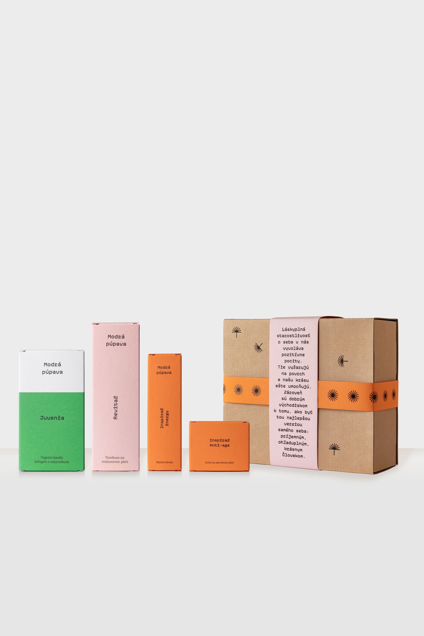 Prémiová anti-age sada Moja anti-age rutina Modrá púpava – kompletná denná starostlivosť o pleť a výživa zvnútra v darčekovom balení